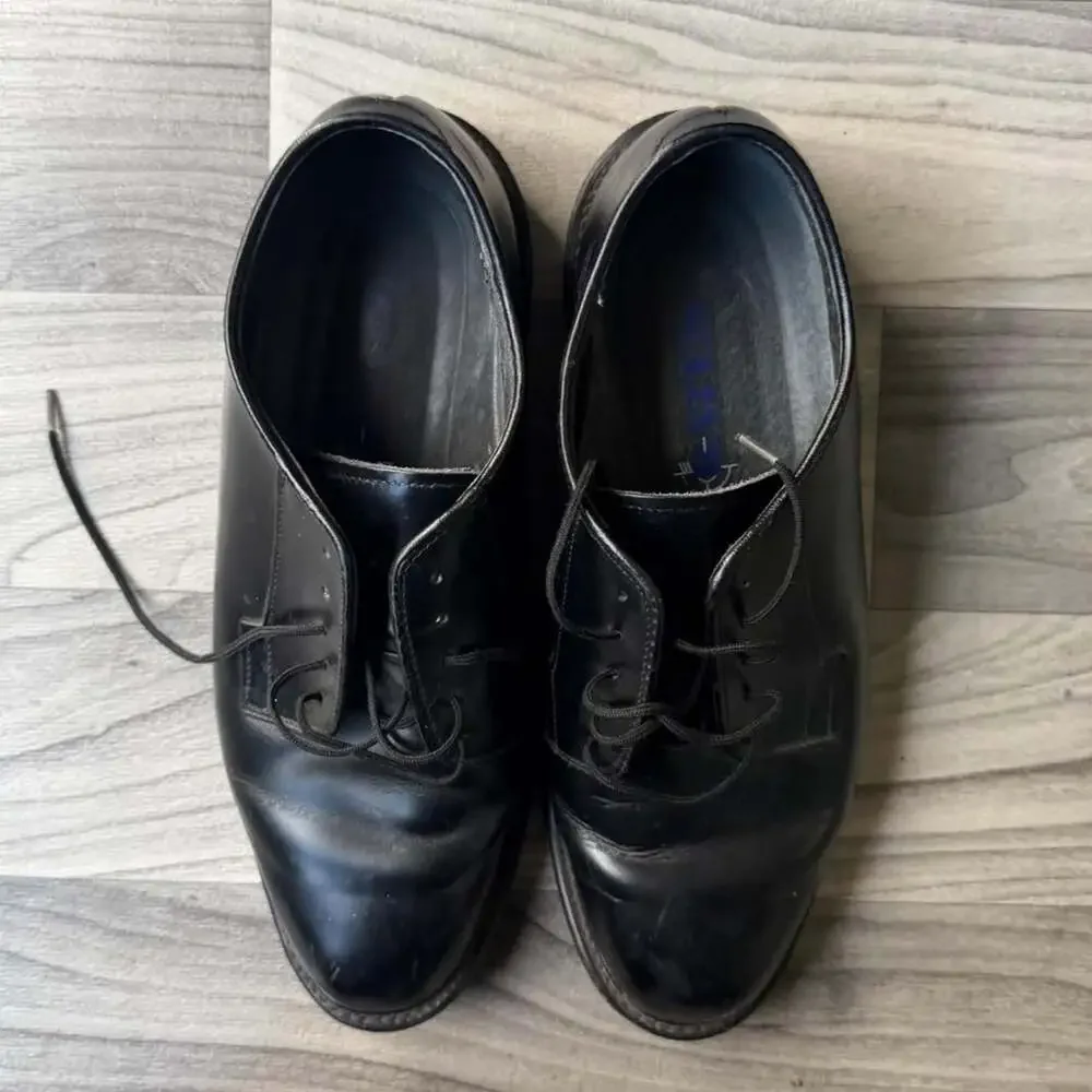 Bates Uniform Footwear Black Leather Oxford Dress Shoes